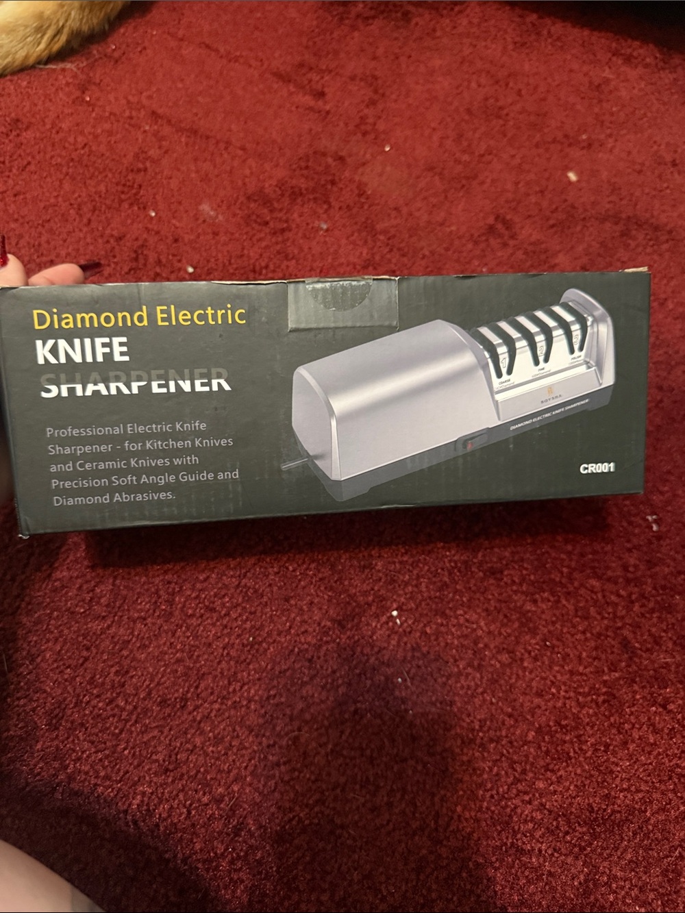 Electric Diamond Knife Sharpener in Silver